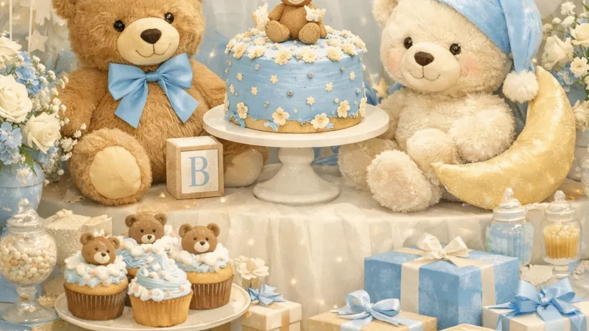 Teddy-bear baby shower celebration