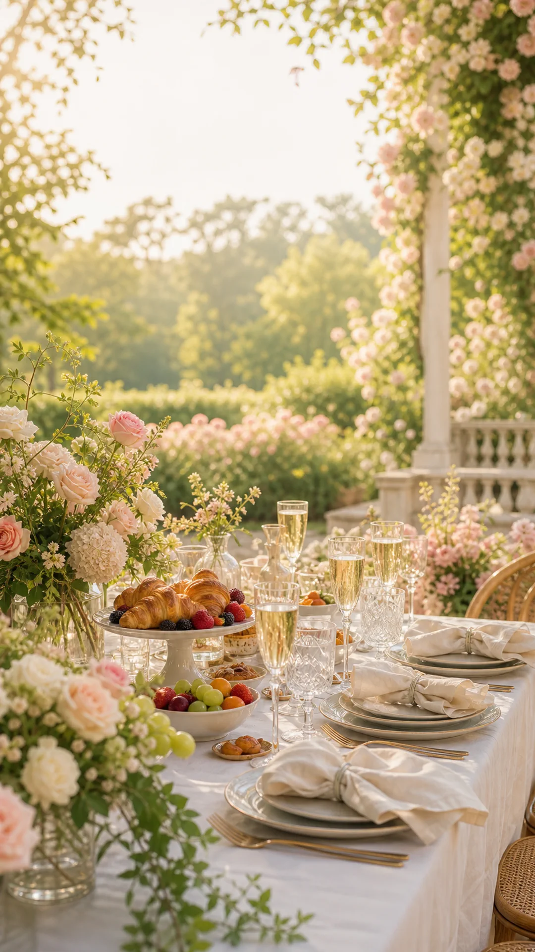 Garden brunch live invitation card